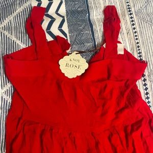Red Ankle Length Summer Dress